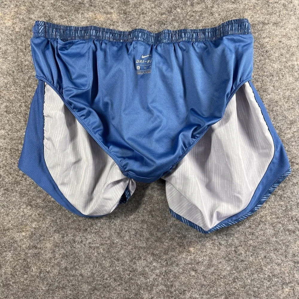 Nike Dri Fit Running‎ Shorts Womens Med Blue Pocket Lined 3